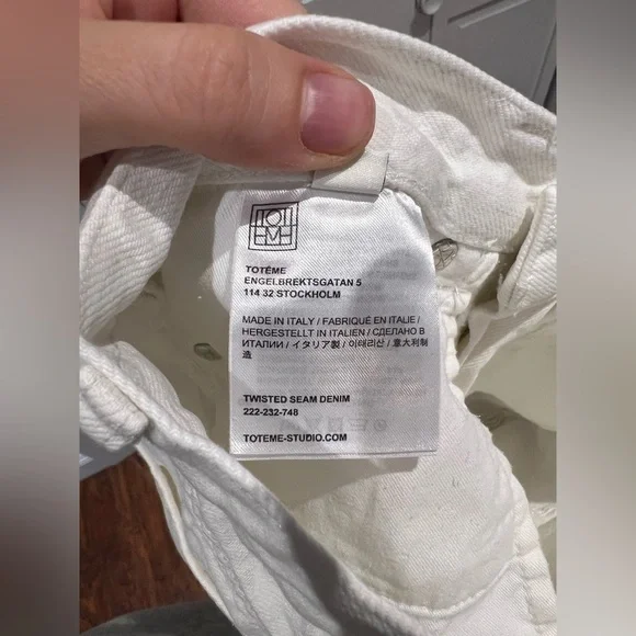 EUC Toteme Twisted Seam Denim Jeans in Off-White *new, still on website* - Picture 9 of 10